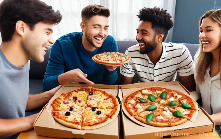 퓨전 피자 배달비 할인 팁 - **"Subscription Serenity: Family Pizza Night"**
A warm and joyful scene of a young family (a cou... 퓨전 피자 배달비 할인 팁 - **"Subscription Serenity: Family Pizza Night"**
A warm and joyful scene of a young family (a cou...