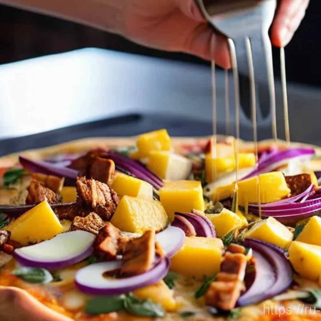 퓨전 피자 크러스트 영양 성분 - **Prompt:** A close-up, top-down shot of a vibrant, freshly baked sweet potato crust pizza. The gold...