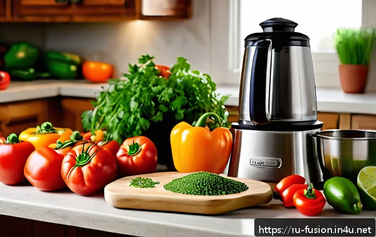 퓨전 타코의 저염 소스 - A vibrant Mexican kitchen scene featuring a wooden table with fresh ingredients for low-sodium sauce...
